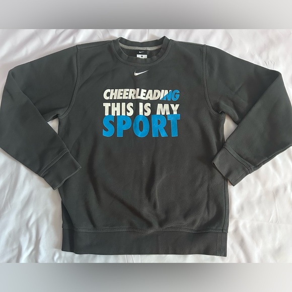 Nike Tops - Nike Gray Sweatshirt with Cheerleading is My Sport Graphic Size Small